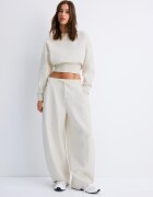 Stradivarius Hanorac Cropped Cu Betelie Vanilie S