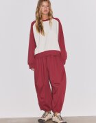 Stradivarius Hanorac Cropped Cu Contrast Roșu Închis Xs