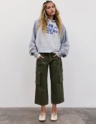 Stradivarius Hanorac Cu Contrast Pozițional Gris Amestec Xl