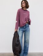 Stradivarius Hanorac Cu Dungi Coral L