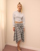 Stradivarius Hanorac Cu Glugă Corset Gris Amestec M