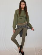 Stradivarius Hanorac Cu Talie Ajustată Și Textură Fină Kaki Xs