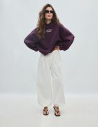 Stradivarius Hanorac Oversize Grafic Purpuriu L