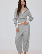 Stradivarius Jachetă Din Tricot Fitted Cu Fermoar Gris Amestec S