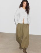Stradivarius Jachetă Din Tricot Oversize Gris Amestec Xs