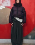 Stradivarius Jachetă Matlasată Lucioasă Cu Glugă Vânătă L