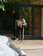 Stradivarius Leggings Cu Bandă Laterală Negru S