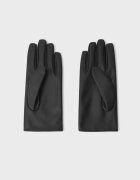 Stradivarius Mănuși De Bază Din Imitație De Piele Negru Os