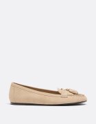 Stradivarius Mocasini Din Piele Cu Ciucuri Bej 36