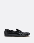 Stradivarius Mocasini Flexibili Din Imitație De Piele Negri Negru 38