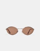 Stradivarius Ochelari Rotunzi Din Metal Galben Os