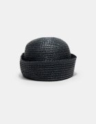 Stradivarius Pălărie Rotundă Din Rafie Negru Os