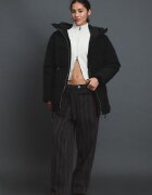 Stradivarius Palton Mediu Matlasat Negru M