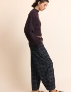 Stradivarius Pantaloni Barrel Eleganți În Carouri Negru 42