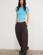 Stradivarius Pantaloni Barrel Eleganți Maro 36