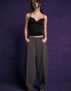 Stradivarius Pantaloni Barrel Eleganți Mov 34