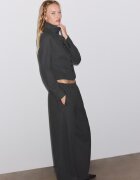 Stradivarius Pantaloni Barrel Gri Mediu Xl