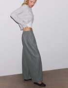 Stradivarius Pantaloni Barrel Gri Xs