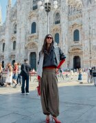 Stradivarius Pantaloni Bufanți Cu Cataramă Bej 36