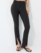 Stradivarius Pantaloni Din Bengalină Cu Șlițuri Negru 38