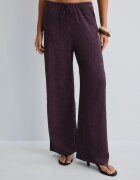 Stradivarius Pantaloni Drepți Cu Efect Șifonat Bordeaux M