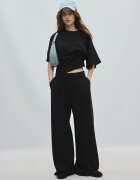 Stradivarius Pantaloni Eleganți Fini La Atingere Negru 34