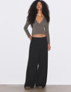 Stradivarius Pantaloni Eleganți Tip Barrel Negru 40