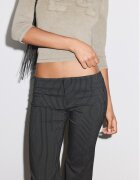 Stradivarius Pantaloni Evazați Din Bengalină Negru 32