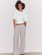 Stradivarius Pantaloni Fluizi Cu In Și Dungi Gri S