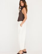 Stradivarius Pantaloni Fluizi Tip Barrel Ecru M
