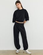 Stradivarius Pantaloni Jogger Balloon Cu Talie Întoarsă Moale La Atingere Negru S