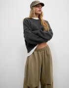 Stradivarius Pantaloni Jogger Balloon Fit Cu Stoppere Kaki L