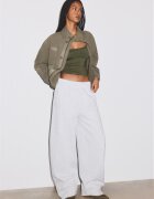 Stradivarius Pantaloni Jogger Barrel Gris Amestec S