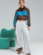 Stradivarius Pantaloni Jogger Din Felpa Cu Bandă Laterală Maro Xl