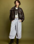 Stradivarius Pantaloni Jogger Din Felpa Cu Opritoare Gris Amestec Xs