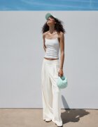 Stradivarius Pantaloni Jogger Light Tech Cu Talie Elastică Albastru Lavandă Xs