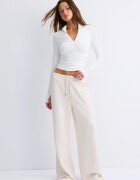 Stradivarius Pantaloni Jogger Palazzo Cu Tușeu Moale Albastru Lavandă L
