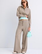 Stradivarius Pantaloni Jogger Palazzo Fini La Atingere Bej M