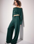 Stradivarius Pantaloni Jogger Palazzo Fini La Atingere Kaki M