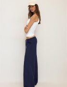 Stradivarius Pantaloni Largi Efect In Albastru Închis M