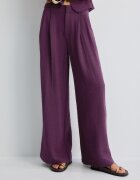 Stradivarius Pantaloni Largi Rustici Mov 40