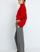Stradivarius Pantaloni Rib Fini La Atingere Alb S