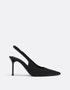 Stradivarius Pantofi Cu Toc Decupați De Bază Negru 38