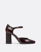 Stradivarius Pantofi Cu Toc Mary Jane Maro 38