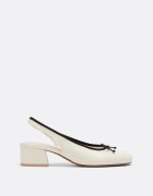 Stradivarius Pantofi Cu Toc Tip Balerină Ecru 38