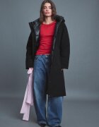 Stradivarius Parka Matlasată Negru Xs