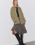 Stradivarius Parka Oversize Cu Buzunare Kaki L