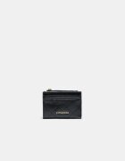 Stradivarius Portofel Pentru Carduri Cu Cusături Negru Os