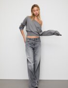 Stradivarius Pulover Din Tricot Asimetric Gri Marengo Xs