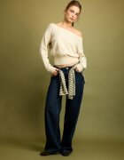 Stradivarius Pulover Din Tricot Asimetric Piatră Xs